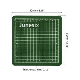 MECCANIXITY 3.1" x 3.1" Cutting Mats Rotary Fabric Mat Sewing Mat Double Sided Mini for Hobbyist DIY Craft Creative Design, Dark Green