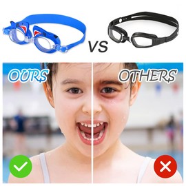 BZQCPLX Kids Swimming Cap Set,Kids Swim Cap Goggles Set,Cartoon Shark Swimming Cap,Cartoon Shark Design,Children Teens Swimming Hat for Long Hair Girls and Boys