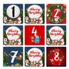 144 Christmas Countdown Advent Number Square Stickers 30mm Glossy Stickers