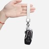 QBUC Genuine Leather Car Keychain,Universal Heavy Duty Metal Key Chain