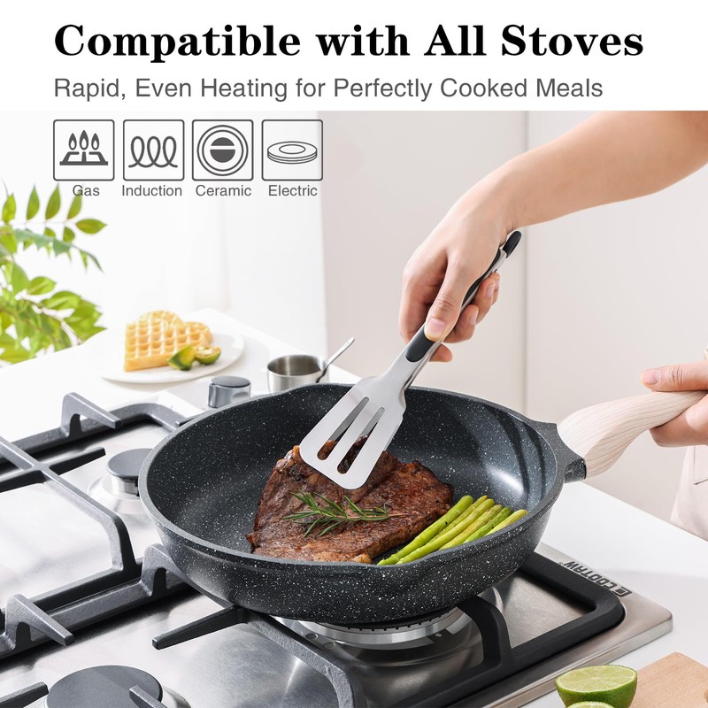 Kordisen Nonstick Frying Pan Skillet, 8 Inch Small Egg Omelet