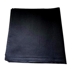 Set of 50 Solid 100% Cotton Plain Unisex Bandanas - Bulk Wholesale by M.H.I. (Black)