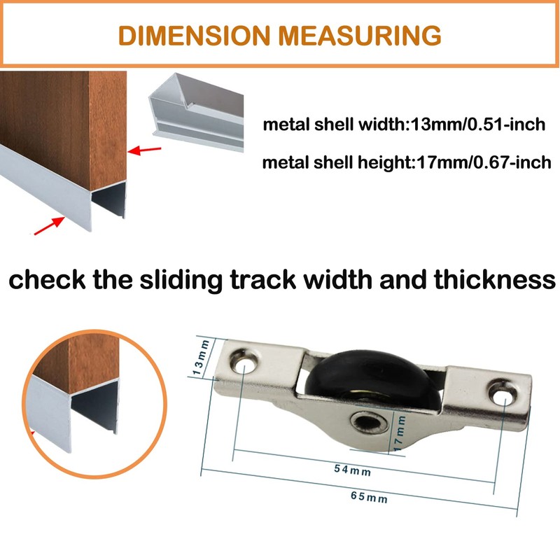MroMax 5Pcs Screen Door Rollers 29mm/1.14" Dia White Sliding Wheel