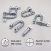 (Pack of 2) Galvanised Steel Shackles 10mm Shackle Clip with
