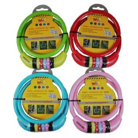 Bicycle Combination Lock with Individual Setting Rot-Orange