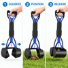 23.6-Inch Folding Dog Pooper Scooper with Long Handle, Spring-Loaded Claw