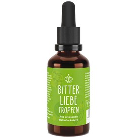 BitterLiebe Bitter Drops - Bitter Substances Made from High-Quality Bitter Herbs - Drops with Practical Pipette Closure - Inspired by Hildegard von Bingen - 50 ml