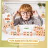 FELTECHELECTR 1set Rotating Letter Blocks Spelling Game Flash Cards for