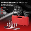 WIILDIS 14 PCS 3/8 Inch Drive Spark Plug Socket Set
