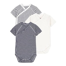 Petit Bateau Unisex Babies’ Short Sleeve Newborn Body, Variant 1, 0-3 months