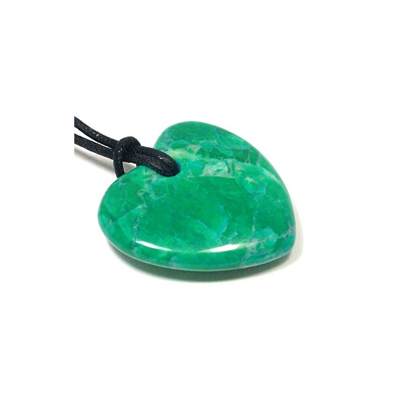 Chrysocolla Howlite Heart Necklace 'Understanding'