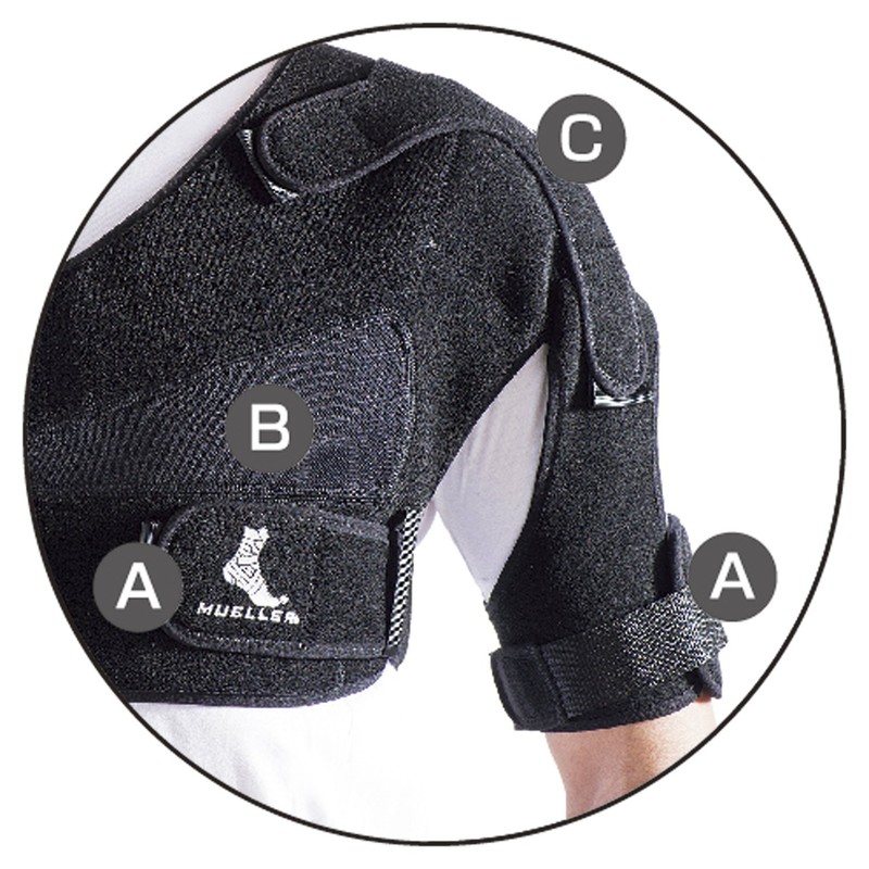 Mueller Shoulder Support, Schulterstütze, schwarz, Gr. L/XL