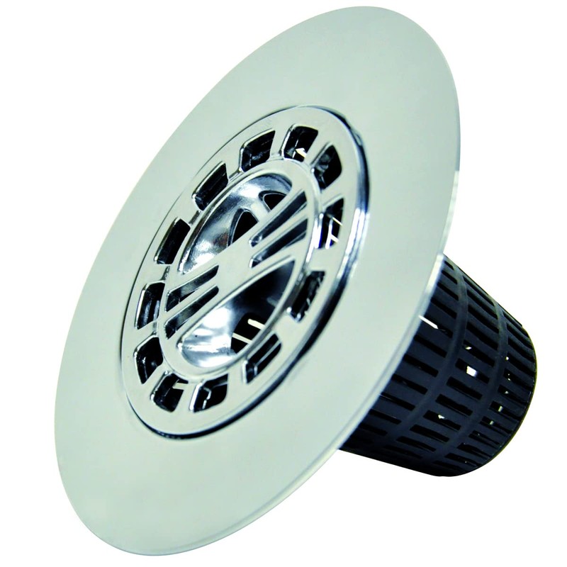 Danco 10529P Chrome Shower Drain Hair Catcher for Stand-Alone Shower,