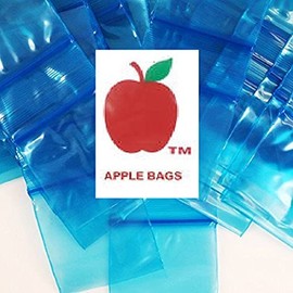 5,000 Blue 3/8"x3/8" 2mil Apple Brand Resealable Bags 3838 5000 Plastic Mini Small Baggies