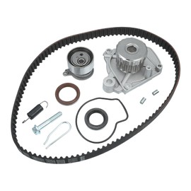 Motoforti Engine Timing Belt with Water Pump, Timing Belt Water Pump, for Honda Civic 2001-2005, Metal Rubber, Black, 1 Set