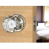 Privacy Diamond Round Brilliant Crystal Door Knobs Polished Chrome Round