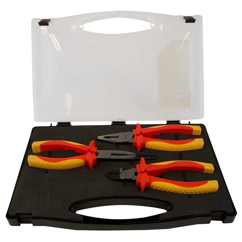 C.K AVit AV06051 Pliers Set, 1000V VDE,Red
