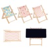 WEBEEDY 3pcs Cell Phone Holder Wood Canvas Beach Deck Chair