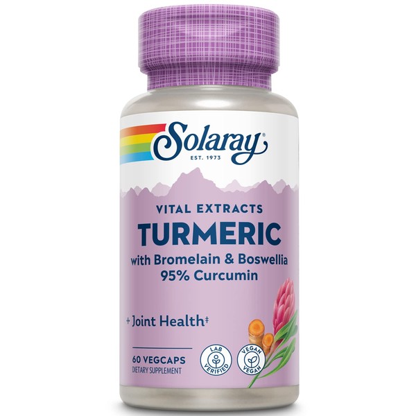 SOLARAY - Guaranteed Potency Turmeric Root Extract, 200 mg | 60 Capsules