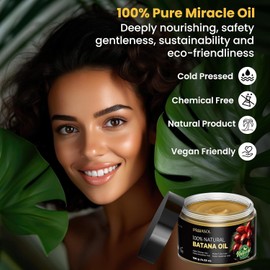 Praiasol aw Batana Oil for Hair Growth: 100% Pure and Natural Hair Growth Oil, 4 OZ