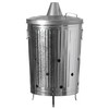 Gardenised 20-Gallon Galvanized Steel Incinerator Can with Lid & Vent