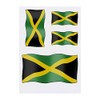 4 x 'Flag Of Jamaica' Temporary Tattoos - Water Resistant,