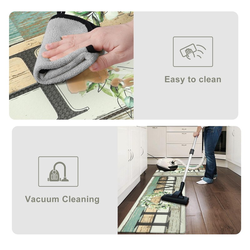KIMODE Anti Fatigue Kitchen Mats, Farmhouse Kitchen Rugs Sets of