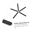 Healeved 10pcs Professional Plastic Polishing Rod Sanding Sticks Double-sided Sandpaper