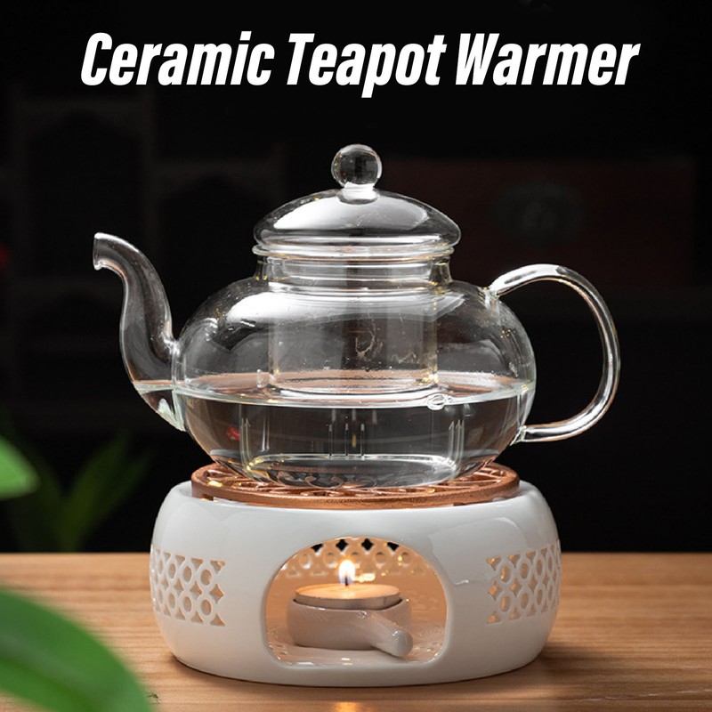 Ceramic Teapot Warmer Hollowed Pad Concave Bottom Practical Multifunction Teapot