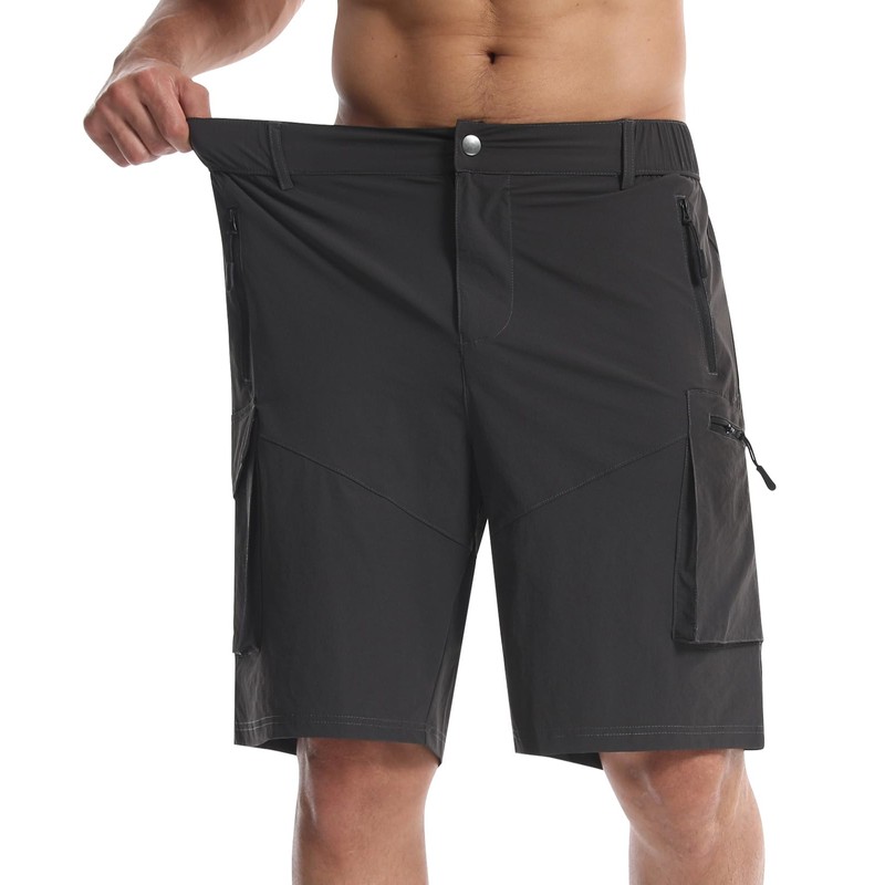 Danfiki Hiking Shorts Men with Zip Pockets Walking Smart Shorts