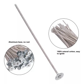 Dokpav 50piezas Pabilo 15cm Mechas De Vela Algodón Armado Encerado