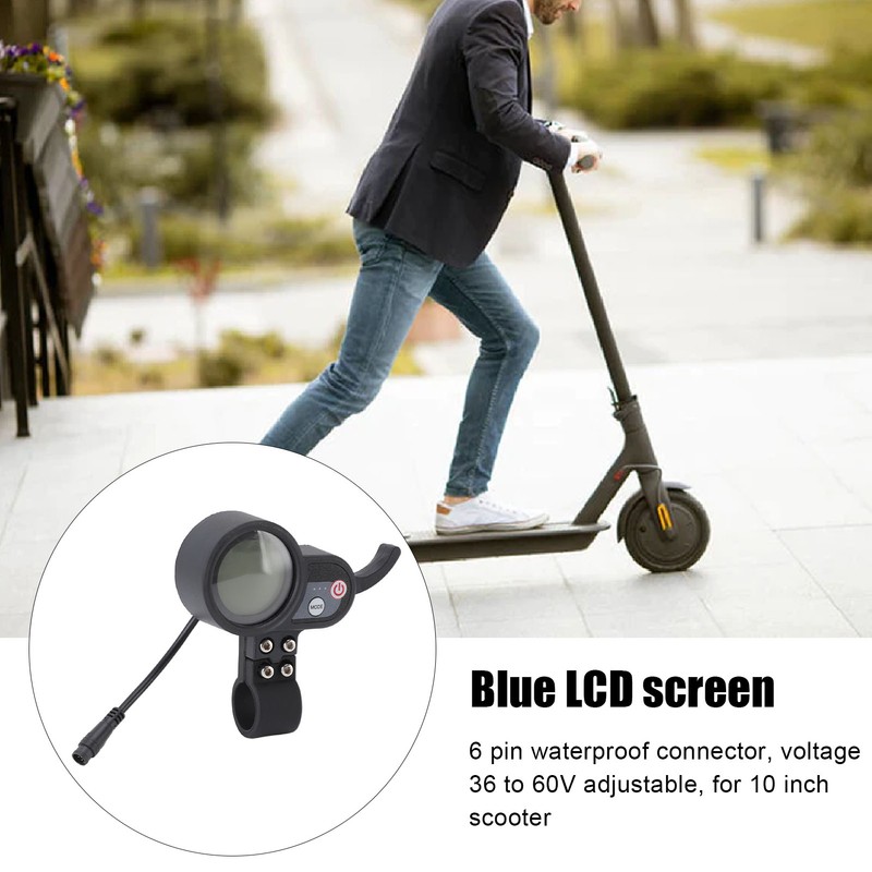 Electric Scooter LCD Display Panel 36 to 60V ABS Blue