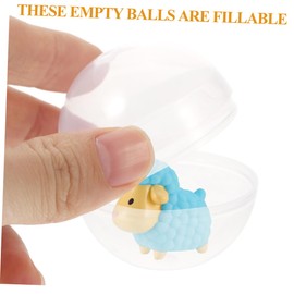 ULTECHNOVO 20pcs Clear Fillable Round Balls Multi-Purpose Transparent Toys for Vending Machines Party Favors and DIY Crafts Shells for Candy Toys