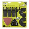 RYOBI 22-Piece Oscillating Blade Set Cut Grind Saw