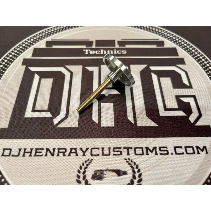 technics 1200 Mk2 on off knob brushed aluminum black text