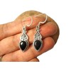 Art Gecko Sterling Silver Black Onyx Teardrop Earrings, Stone, Onyx