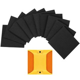 Landical 10 Pieces Adhesive Sticky Pads for Road Reflectors 4 Inch Double-Sided Adhesive Easy Installation Driveway Reflector Markers Tape Glue for Reflector Markers Street, Pavement and Asphalt