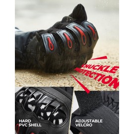 KEMIMOTO Winter Motorcycle Gloves - Windproof Motorcycle Gloves with Touchscreen Function, Warm Winter Gloves for Men and Women, Ideal for Motorcycling, Skiing, Cycling, Camping, etc