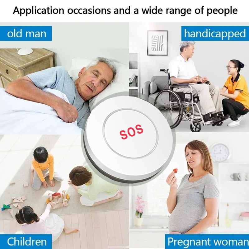 WiFi Caregiver Pager Call Button: Wireless Nurse Alert Call Bell,