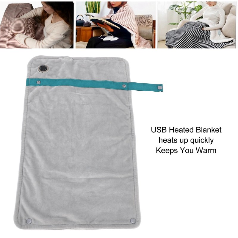 USB Heated Blanket with Temperature Control Mutipurpose Electric Heated Throw
