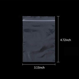 BHAHAI 200 PCS Resealable Plastic Bags, 8X12CM Sealed Storage Pouches Grip Seal Bag Small Clear Plastic Bags Reusable Press Seal Bags Clear Ziplock Bags for Food Storage Kitchen Office Jewellery