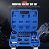 EVTSCAN 13pcs Alternator Freewheel Pulley Removal Tool Kit, Heat-Treated Carbon