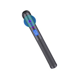 ABHI Cordless Hairstyling Flat Irons & Hair Curler Straight Iron - 8 Levels Temperature Big Waves USB-C - Portable Hair Iron Straightener Type C- Gray