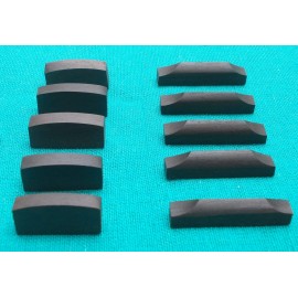 MUSICAL STRING NATURAL EBONY 4/4 VIOLIN SADDLE NUT 5 SET (5 nut and 5 saddle)