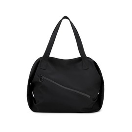 PORRASSO Women's Tote Bag Casual Shoulder Bag Ladies Hobo Handbag Large Shoulder Bag for Commuter Travel Daily Use Black