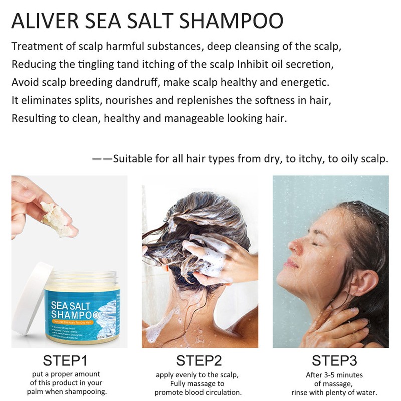 200ml Dandruff Shampoo Sea Salt Shampoo for Itching Scalp and