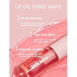 SHEGLAM Jelly Wow Aceite labial hidratante no pegajoso Brillo labial hidratante y voluminizador - Berry Involved