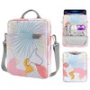 MoKo Tablet Case with Shoulder Strap & Handle, Multiple Compartments,