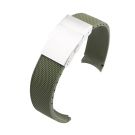 Topuly 21mm Resin Watch Band replacement for Longines Master Conquest HydroConquest L3 41mm/43mm Dials Strap Wirstband accessories for Men and Women(Army Green)