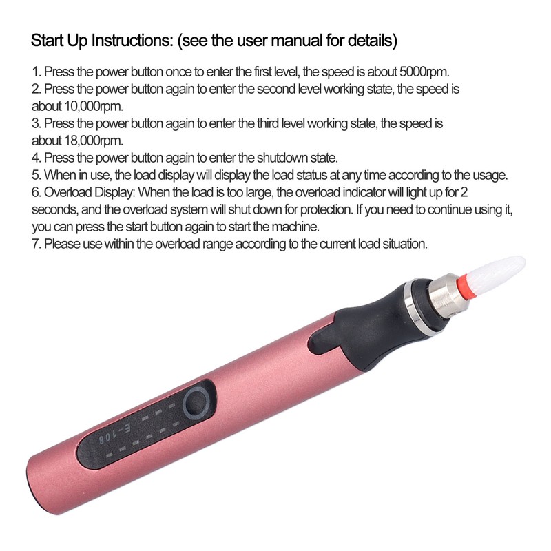 Electric Nail Drill Kit Rechargeable Cordless File Machine Pedicure Polishing